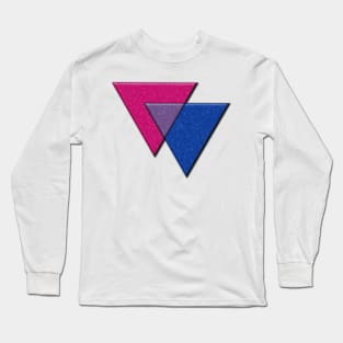 Bisexual Pride Flag Colored Triangles Symbol Long Sleeve T-Shirt